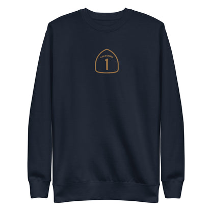 Embroidered Crewneck - Deep Sea